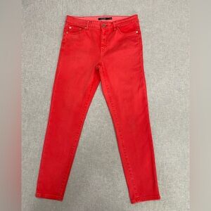 Lauren Ralph Lauren, Women’s Premier Skinny Cropped Jean,Size 8 Red
